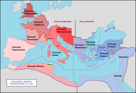 Roman Empire with dioceses in 300 AD Roman Empire with dioceses in 300 AD.png