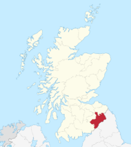 Pozicija Roxburghshira na karti Škotske
