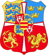 Royal Arms of Norway, Denmark & Sweden (1460-1523).svg