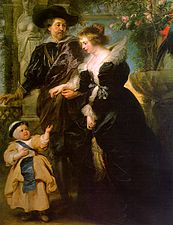 Rubens med Hélène Fourment och deras son Peter Paul (1639).