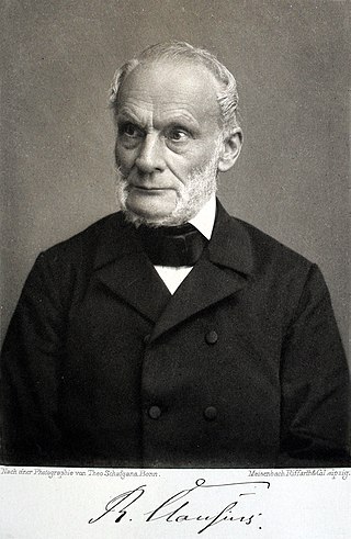 <span class="mw-page-title-main">Rudolf Clausius</span> German physicist and mathematician (1822–1888)