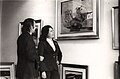 Ruizanglada con Lolita Sevilla en el estudio del pintor, el 27/11/1973 antes del homenaje que ambos recibieron en el restaurante Eliseos de Zaragoza. Vease hemeroteca de Heraldo de Aragón del 28/11/1973