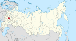 Die ligging van Rjazan-oblast in Rusland.