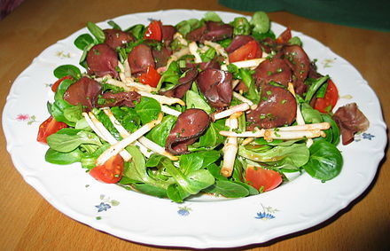 Salad with hop sprouts