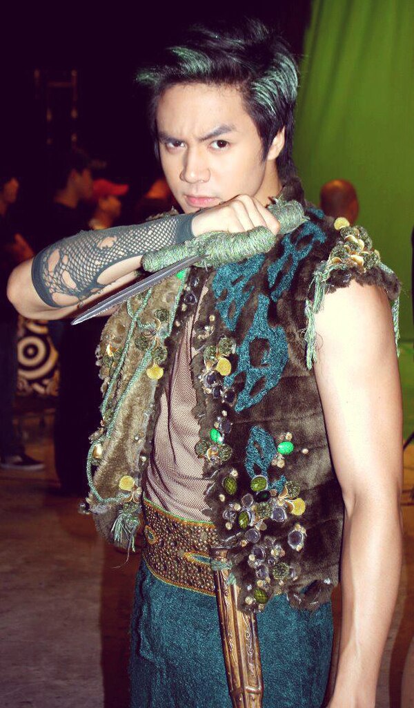 Sam Concepcion as Peter Pan, backstage of ASAP in 2011.