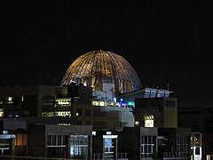 Dome of San Diego Central Library at night in 2016