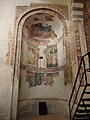 Affreschi della nicchia dell'abbazia di Santa Giustina di Sezzadio, Piemonte, Italia