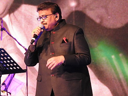 SPB performing in Singapore in 2017 while on world tour titled SPB 50 to commemorate 50 years of his singing career