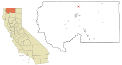 Location in Siskiyou County and California