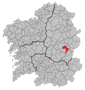 Localização de Samos (Galiza) na Galiza