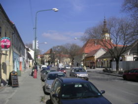 Rua do centro de Stupava.