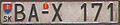 License plate for officials, 1997-2004 style