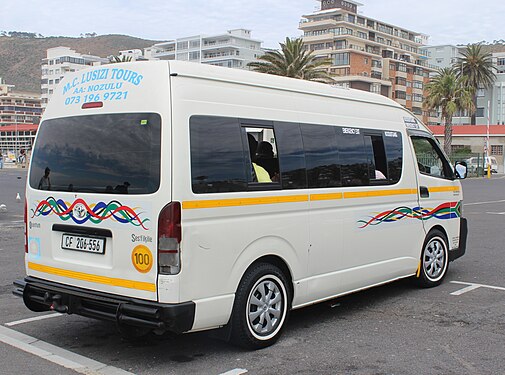 Shared taxi near Cape Town