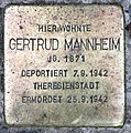 Gertrud Mannheim, Gervinusstraße 12, Berlin-Charlottenburg, Deutschland