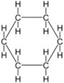 Esempio di molecola con scheletro carbonioso ad anello: cicloesano