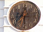 Tower clock with Cyrillic numerals, in Suzdal