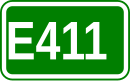 Sign of the European route 411