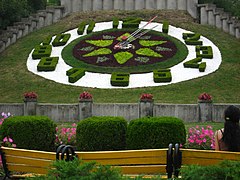 The floral clock in the Civic Park