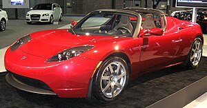 Tesla Roadster photographed at the 2009 Washin...