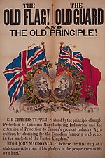 "The Old Flag! The Old Guard and the Old Principle!"Conservative Party election poster,with Charles Tupper and Hugh John Macdonald,during the 1891 election The Old Flag! The Old Guard and the Old Principle!.jpg