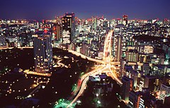 Image 12Tokyo streets at night (from Transport in Greater Tokyo)