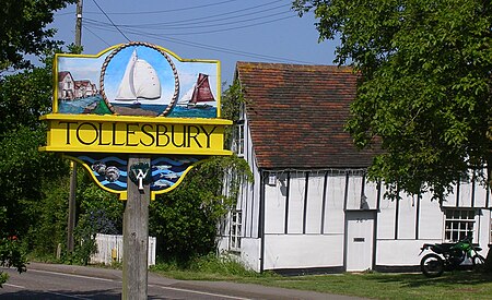 Tollesbury Village Sign Ships