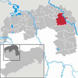 Läget för kommunen Torgau i Landkreis Nordsachsen