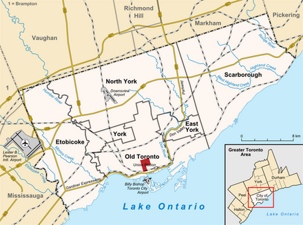 Location of the Kensington-Chinatown area in Toronto