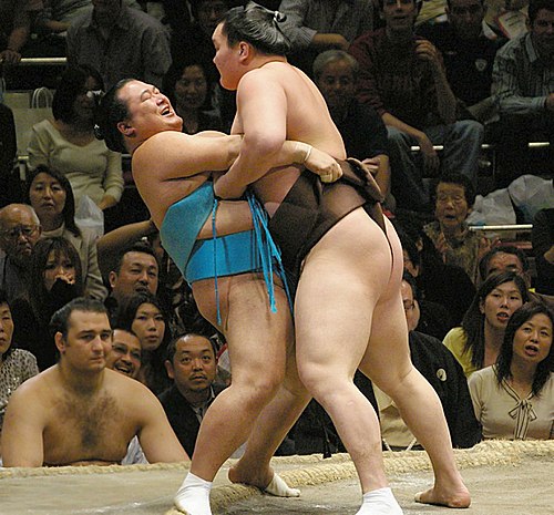 A bout between Toyonoshima and Hakuhō, 2007