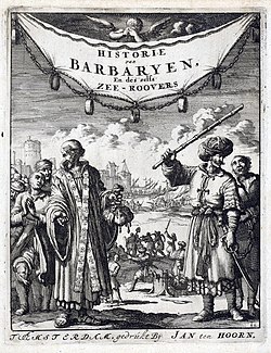 Turk en geestelijke met christenslaven, Jan Luyken, 1684.jpg