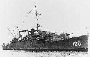 USS Ringness (APD-100) pada tanggal 23 februari 1946 (NH 73857).jpg