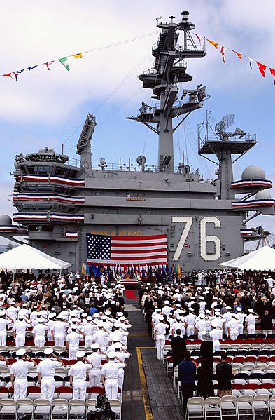 File:US Navy 050716-N-0555B-176 Final honors are rendered for retired Vice Adm. James B. Stockdale during a memorial service held aboard the Nimitz-class aircraft carrier USS Ronald Reagan (CVN 76).jpg