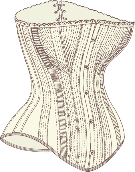 Corset patent from 1890 - Navy Blue Digital Art by Aged Pixel - Pixels