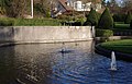 2015-01-17 The Millennium Garden clock pond.