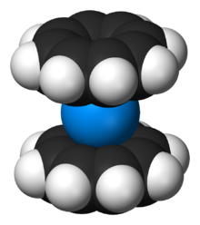 Uranocene, a sandwich compound containing two COT rings. Uranocene-3D-vdW.png