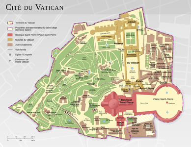 Map of the Vatican City – French