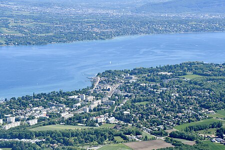 Versoix vue du ciel