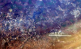 Luftbild von Vicenza mit Flughafen