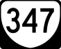 State Route 347 marker