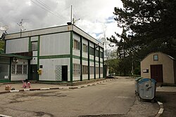 Vlado Trichkov town hall and church.JPG