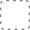 White rounded square with black dashed outline.svg