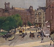 Am Wilhelmsplatz in Düsseldorf von Willy Lucas, 1917