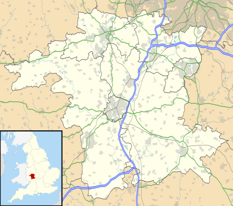 Rubery is located in Worcestershire