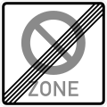 Zeichen 292.2 Ende eines eingeschränkten Haltverbotes für eine Zone[73]