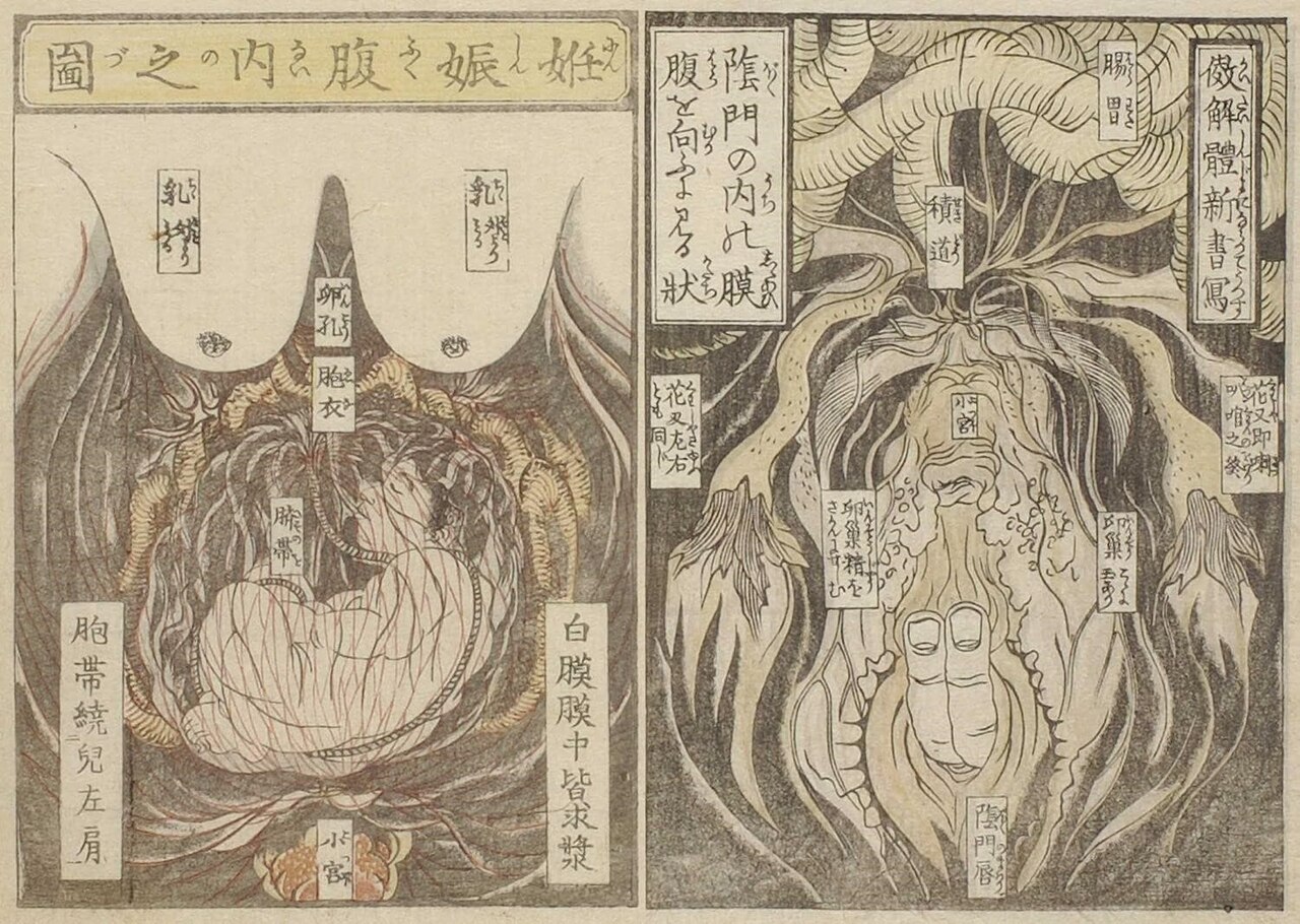 閨中紀聞 枕文庫 渓斎英泉 春画 浮世絵 第三編 - 版画