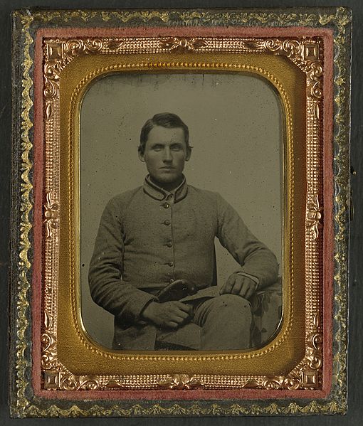 File:(William Snodgrass of an unidentified Virginia infantry regiment with underhammer pistol) (LOC) (14378981328).jpg