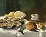 Édouard Manet - Nature morte, huîtres, citron, brioche (RW 252).jpg