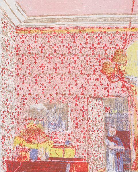 File:Édouard Vuillard - Interieur mit rosa Tapete I - 1899.jpeg