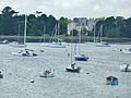 Le château de Pen-ar-Hoat sur l'Île Chevalier vu de l'Île-Tudy