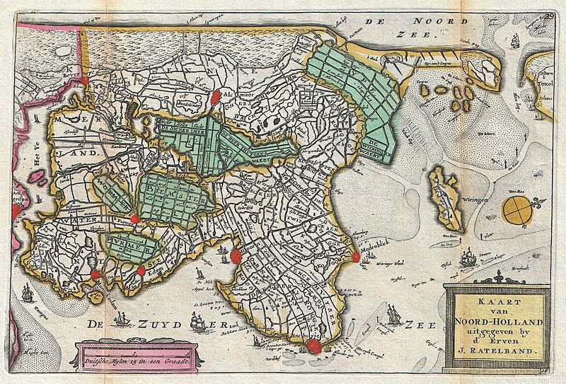 File:1747 La Feuille Map of Northern Holland - Geographicus - NoordHolland-ratelband-1747.jpg